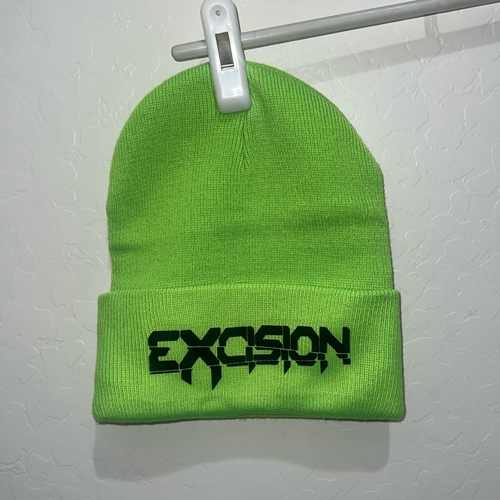 Excision Neon Green Beanie